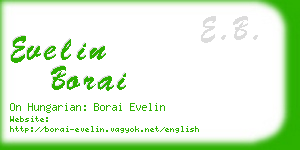 evelin borai business card